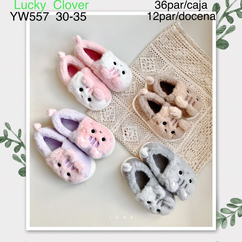 Pantuflas infantiles de animales-YW557