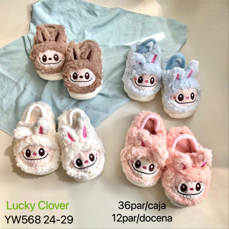 Pantuflas infantiles diseño de conejo-YW568