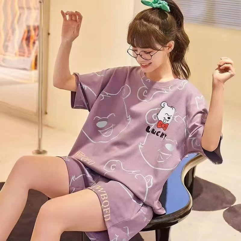 Pijama de Shorts y Camiseta con Diseño 2 pzs-HS25-SX013