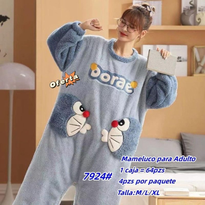 Pijama Mameluco Doraemon Adulto-7924