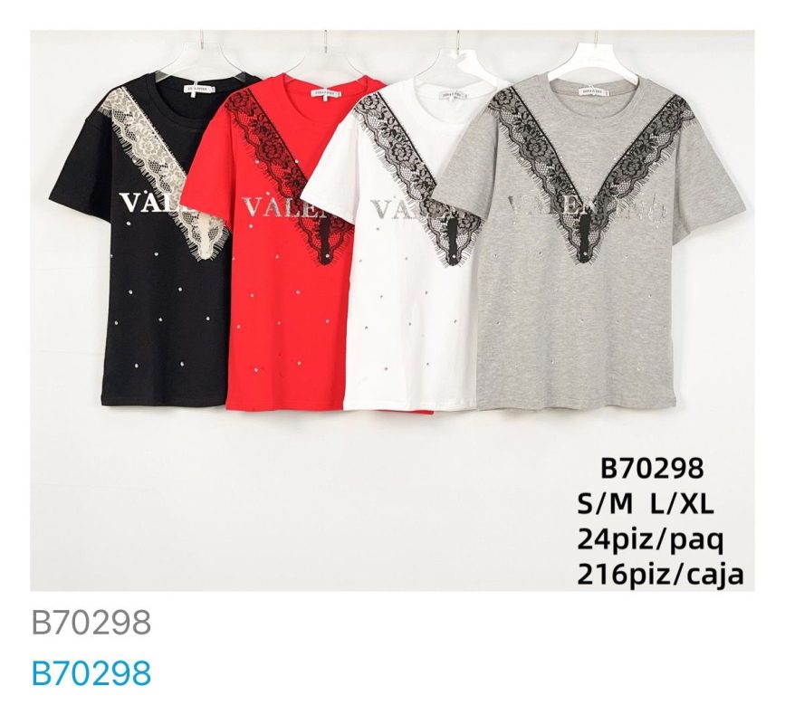 Playera con encaje-B70298