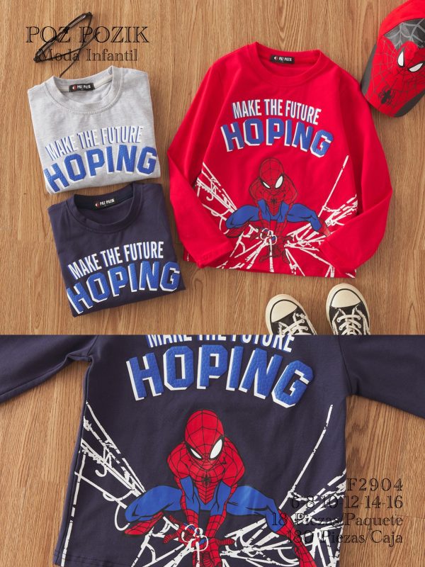 Playera Infantil Spiderman-F2904