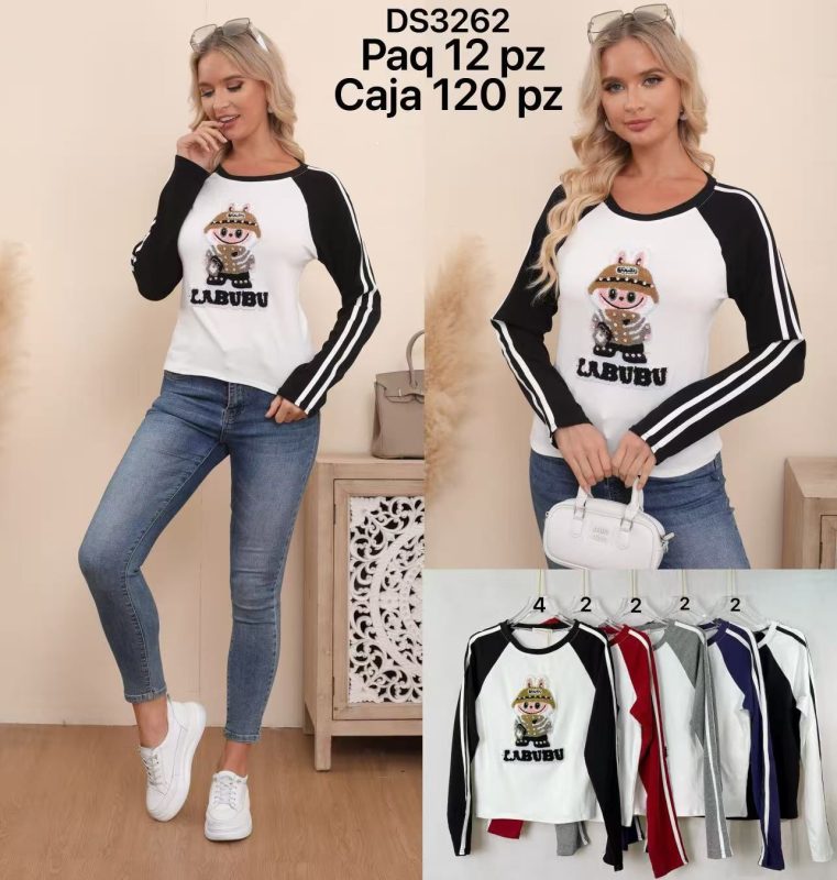 Playera Labubu manga larga-DS3262