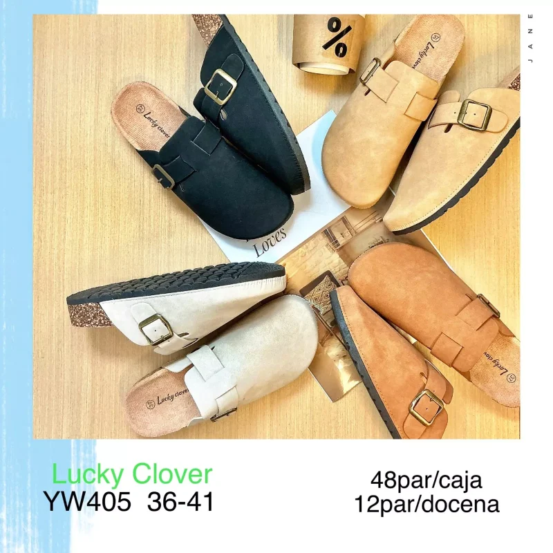Sandalias con hebilla Lucky Clover-YW405
