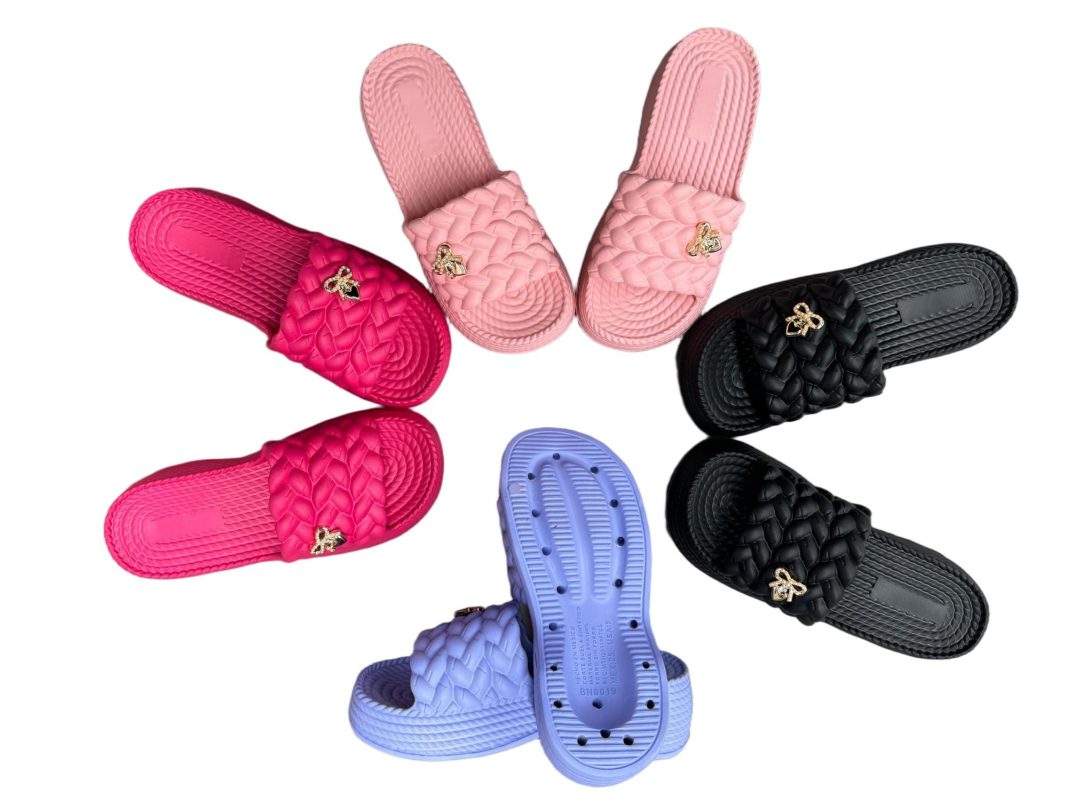 Sandalias de plataforma con adorno de abeja-BN0019-2