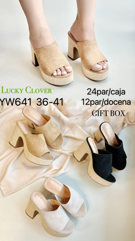 Sandalias de tacón con plataforma-YW641