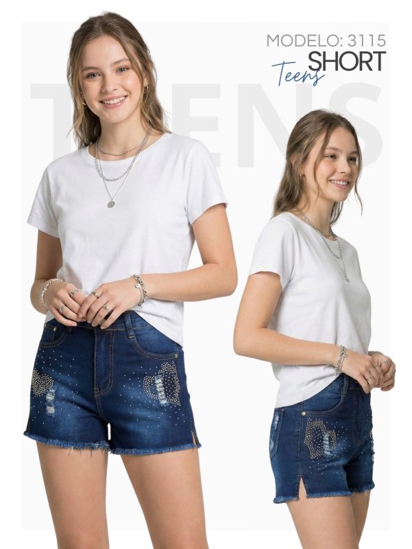 Short de mezclilla con detalles-3115