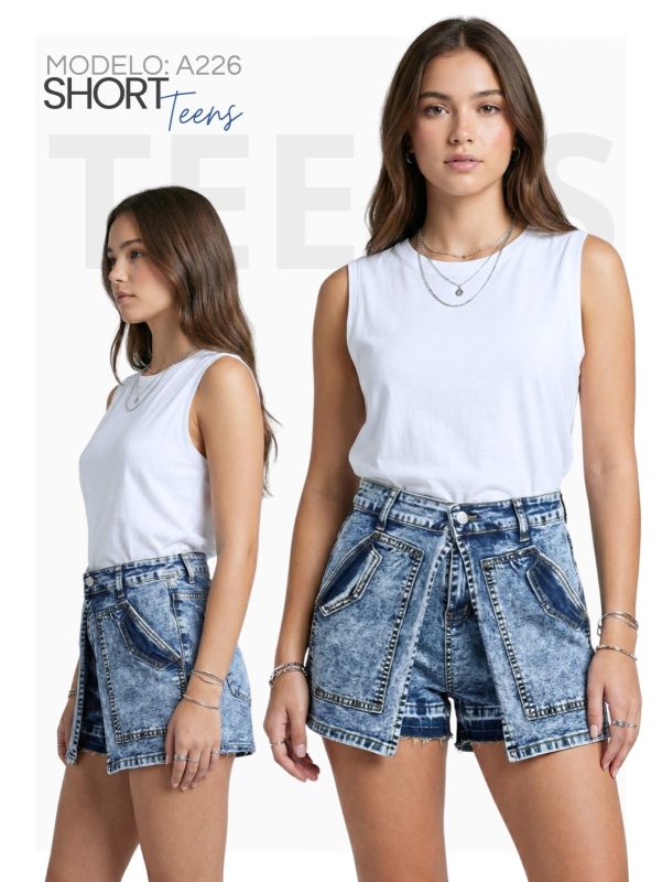 Shorts de mezclilla para niña-A226