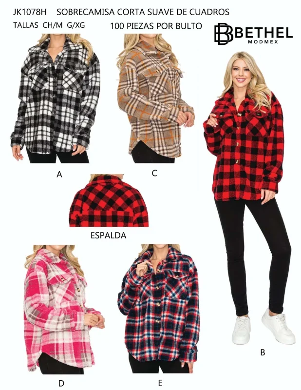 Sobrecamisa de cuadros-JK1078H