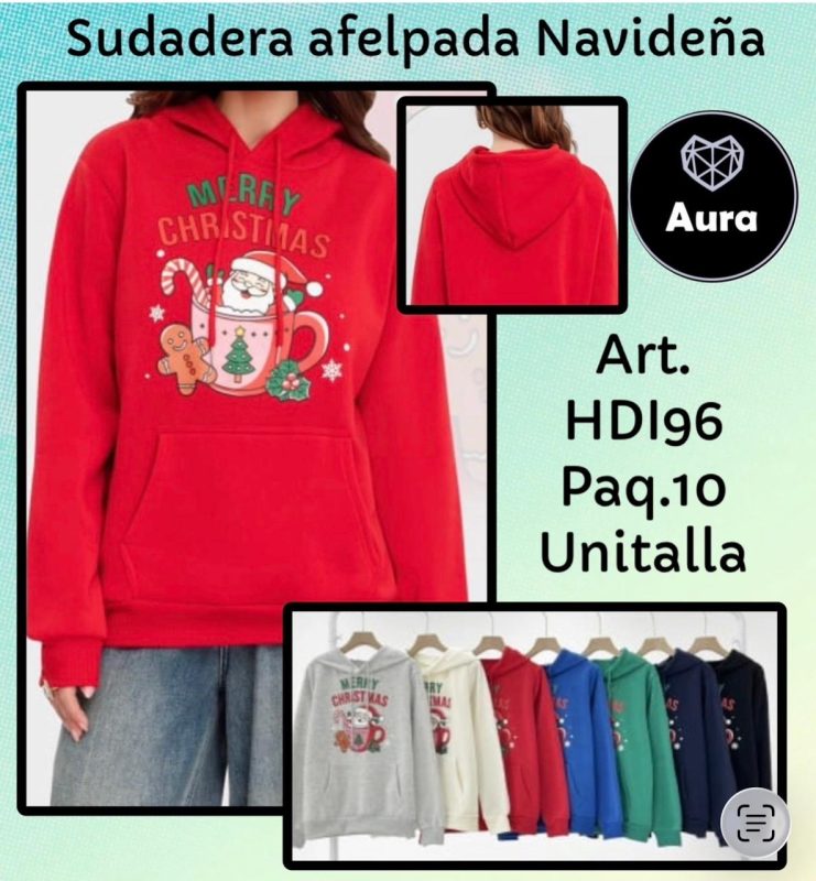 Sudadera Afelpada Navideña-HD196