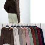 Suéter con capucha tejido-QQ560 - 2