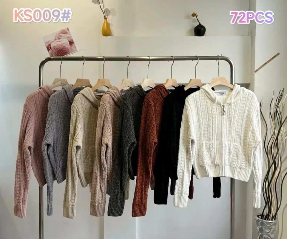 Sudadera con capucha de punto-KS009