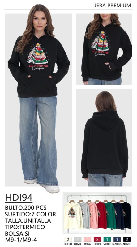 Sudadera con capucha navideña-HDI94