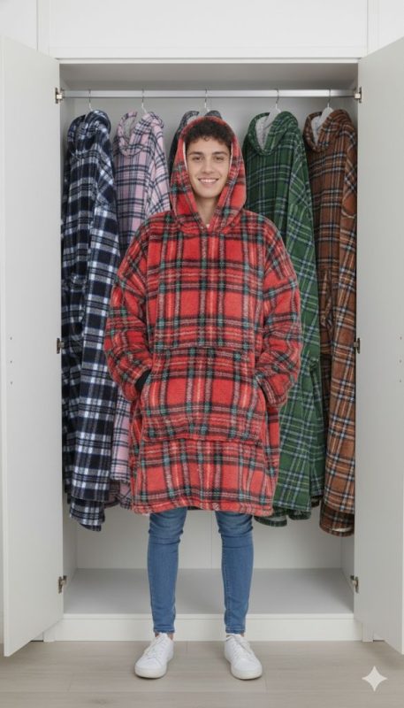 Sudadera con capucha tipo manta-MAXY-01