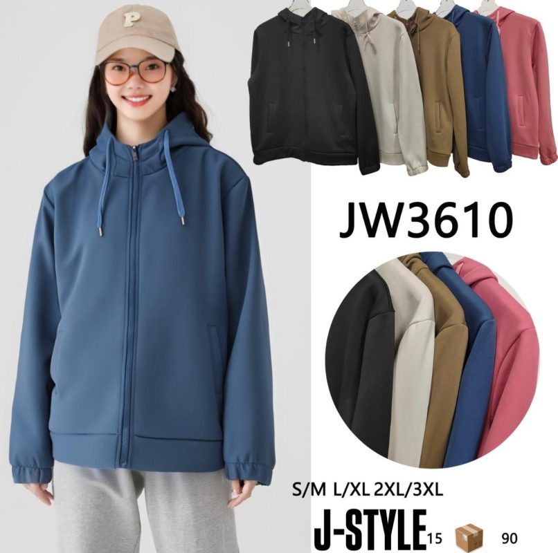 Sudadera con cremallera y capucha-JW3610