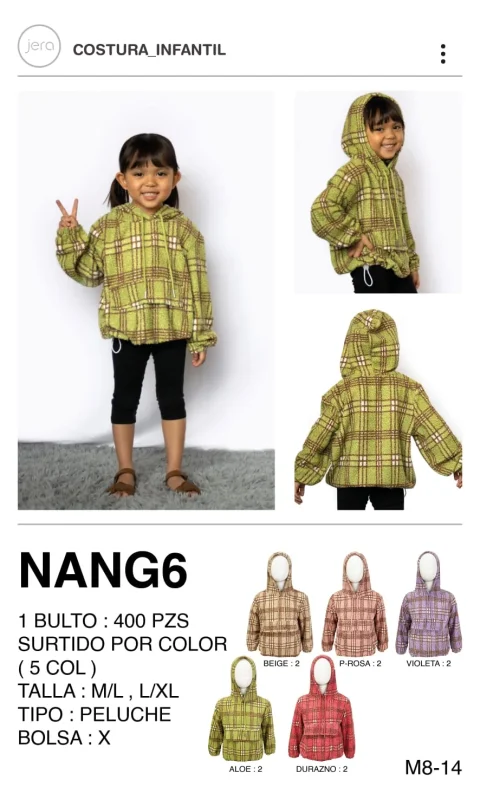 Sudadera infantil a cuadros-B-NANG6