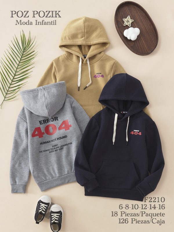 Sudadera Infantil con Capucha Error 404-F2210