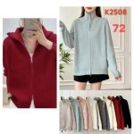 Suéter tipo cárdigan con cremallera-K2508 - 1