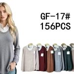 Suéter con cuello redondo y camisa-GF17 - 2