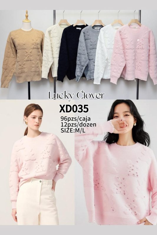 Suéter con diseño de árboles-XD035