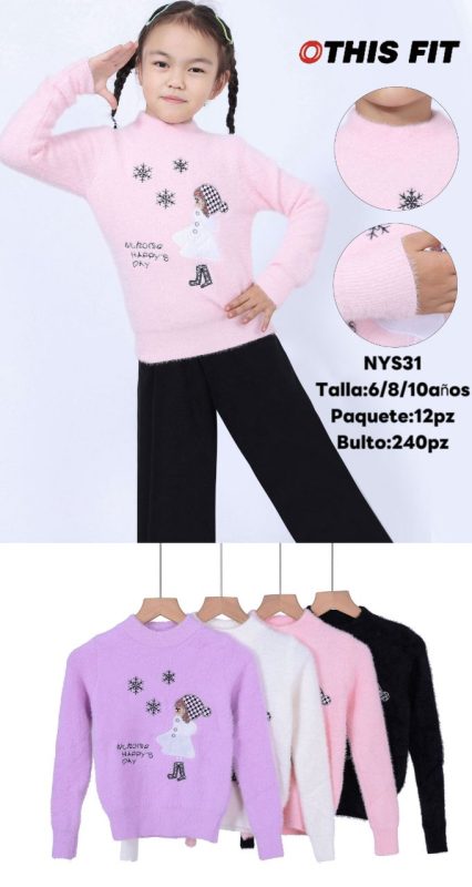 Suéter con diseño para niña-NYS31