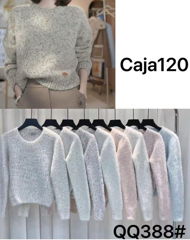 Suéter de punto con textura-QQ388