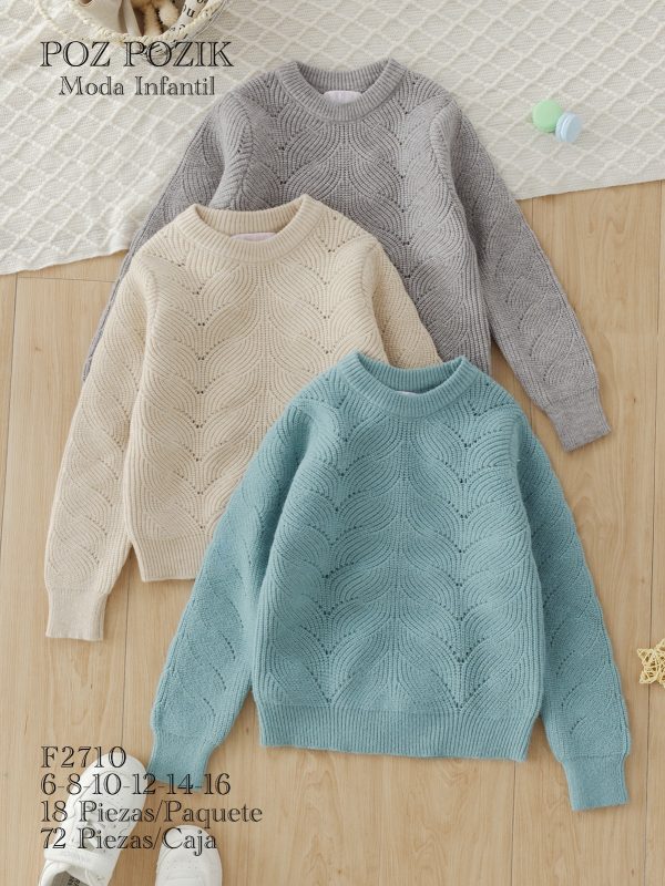 Suéter tejido para niña-F2710