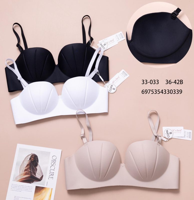 Sujetador copa con diseño de concha-33-033