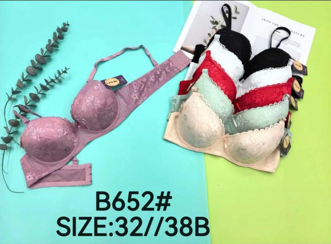 Sujetador de encaje con aros-B652#