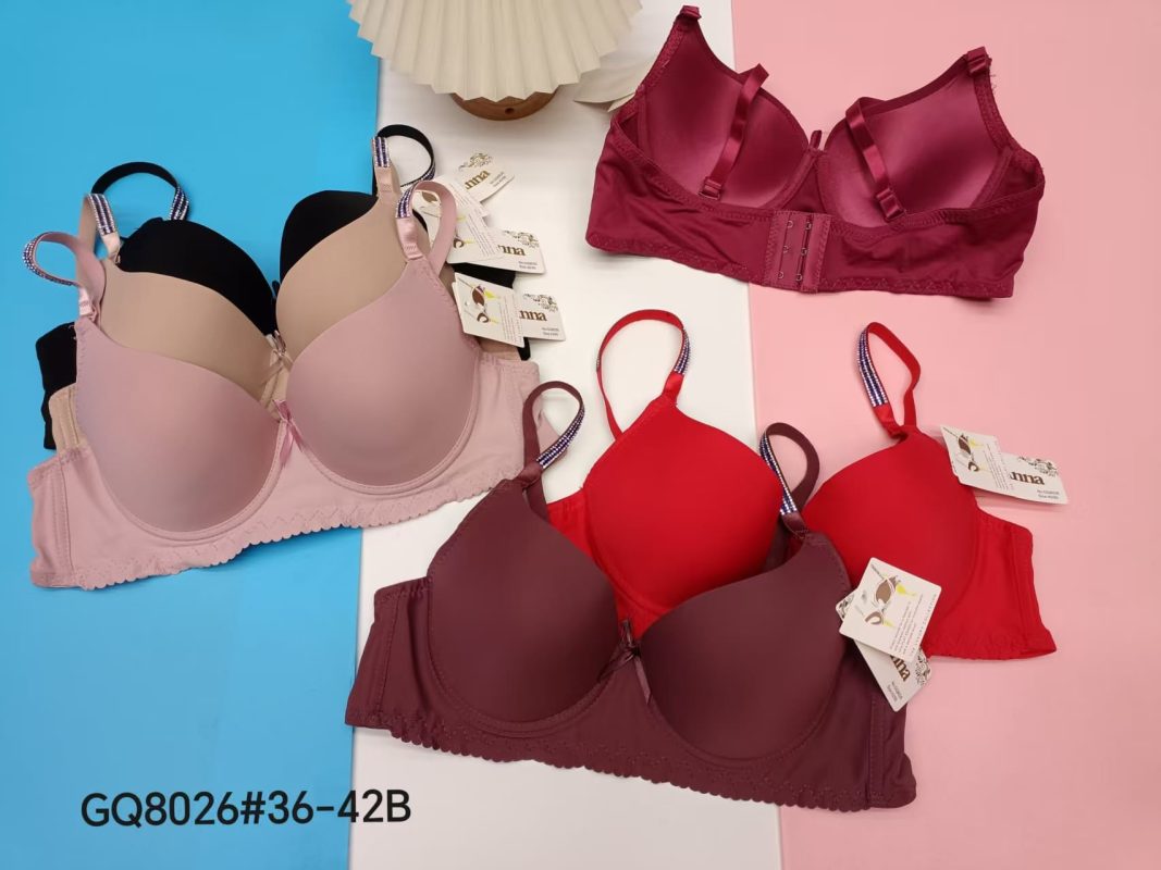 Sujetadores con aros y tirantes decorados-GQ8026