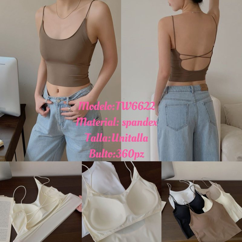 Top con tirantes y espalda cruzada-TW6622