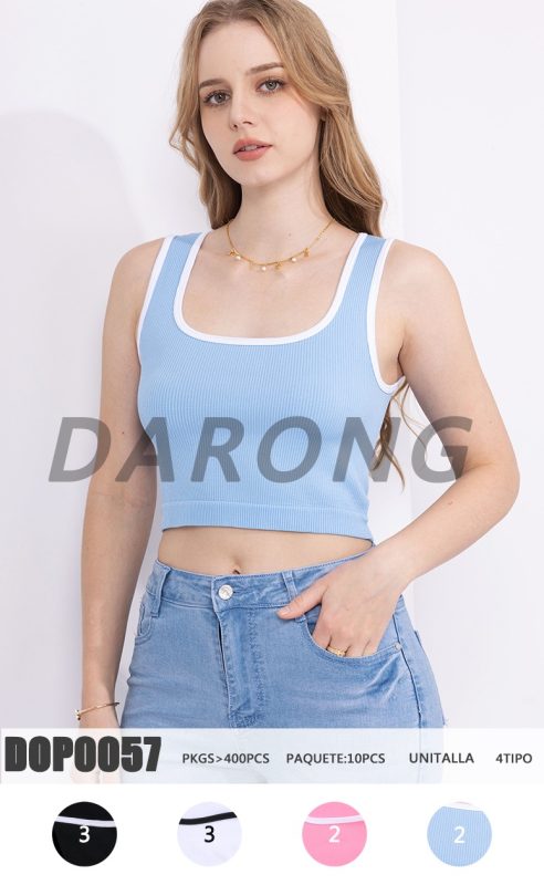 Top crop con ribete-DOP0057