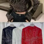 Top de manga larga con detalles de pedrería-YS298 - 3