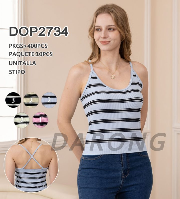 Top de tirantes a rayas-DOP2734