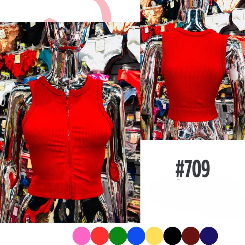 Top deportivo con cierre-#709