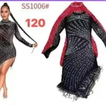 Vestido elegante con pedrería-SS1006 - 1