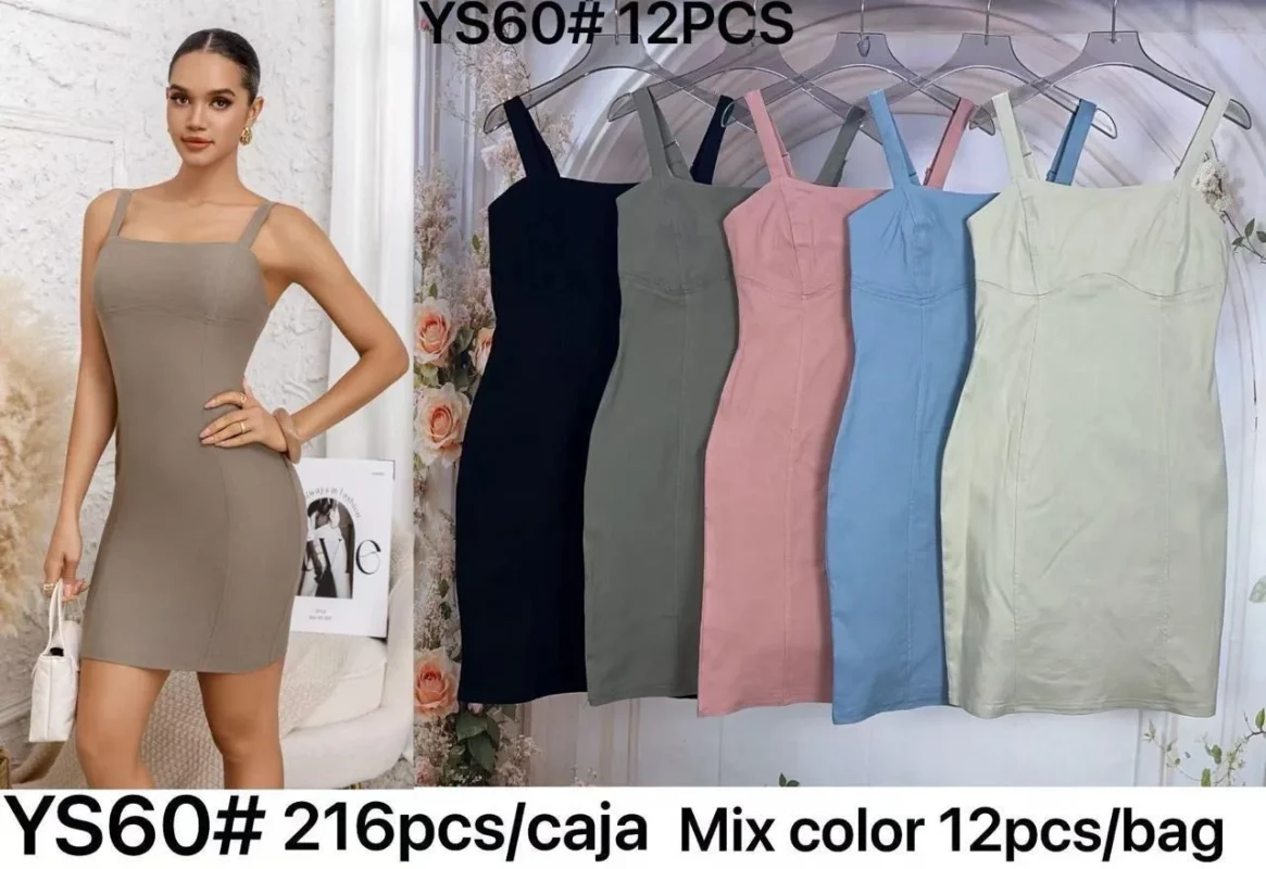 Vestido ajustado con tirantes-YS60