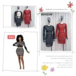 Vestido ajustado con pedrería-SS1023 - 1