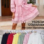 Vestido Camisero con Encaje-YS263 - 3