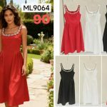 Vestido midi con detalles florales-ML9064 - 1