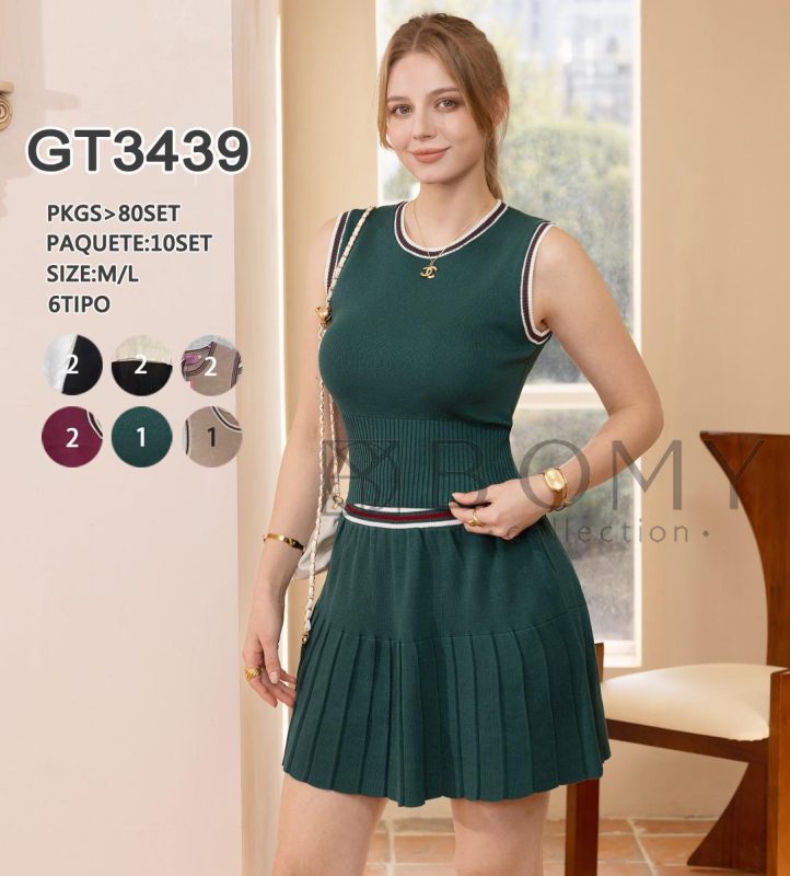 Vestido corto tejido-GT3439