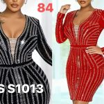 Vestido de fiesta con lentejuelas-SS1013 - 2