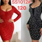 Vestido de fiesta con pedrería-SS1012 - 2