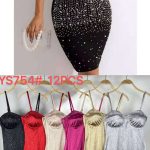 Vestido ajustado con pedrería-YS754 - 1