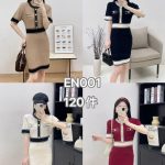 Vestido de punto con botones-EN001 - 4