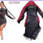 Vestido elegante con pedrería-SS1006 - 2