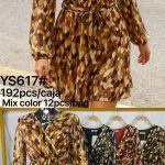 Vestido cruzado con cinturón-YS617 - 2