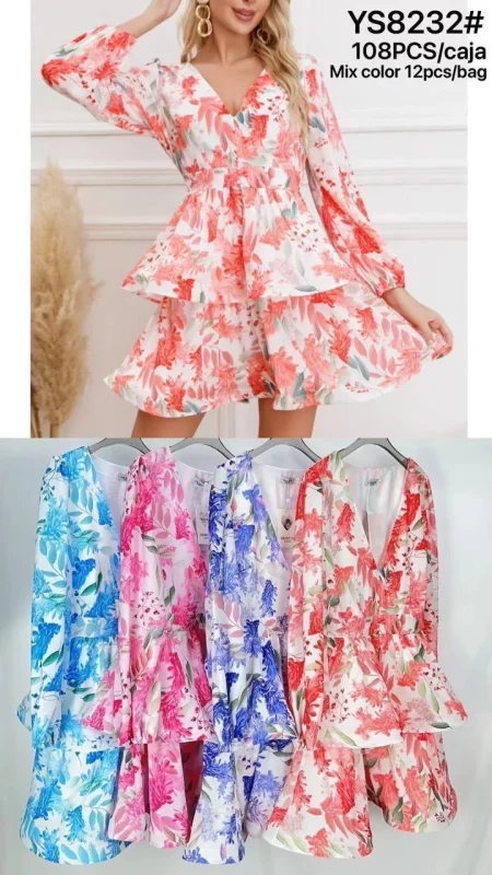 Vestido Floral con Volantes-YS8232