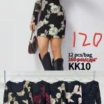 Vestido floral de manga larga-KK10 - 1