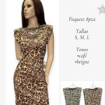 Vestido hombrera animal print-27221 - 2